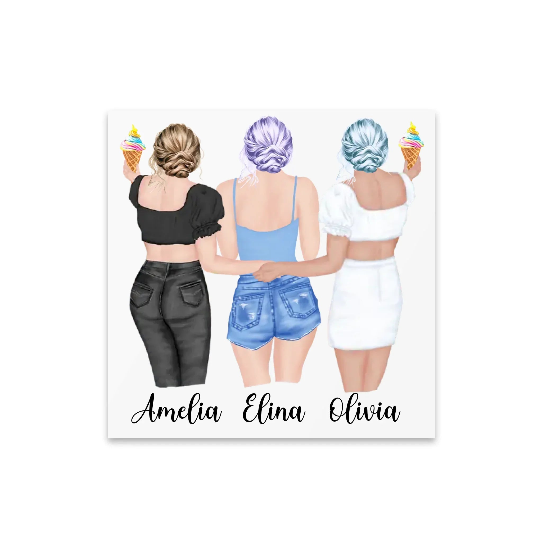Personalised acrylic wall art print