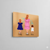 Brushed gold aluminium dye sublimation panel displayed as wall art