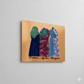 Brushed gold aluminium dye sublimation panel displayed as wall art