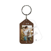 Sisters 3-Layer Wooden And Acrylic Photo Keychain – Gift for Two Sisters UK