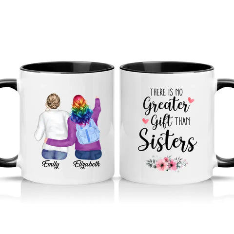 Best Friends Mug – “There Is No Greater Gift Than Sisters” Personalised Friendship Gift