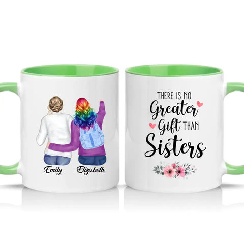 Best Friends Mug – “There Is No Greater Gift Than Sisters” Personalised Friendship Gift