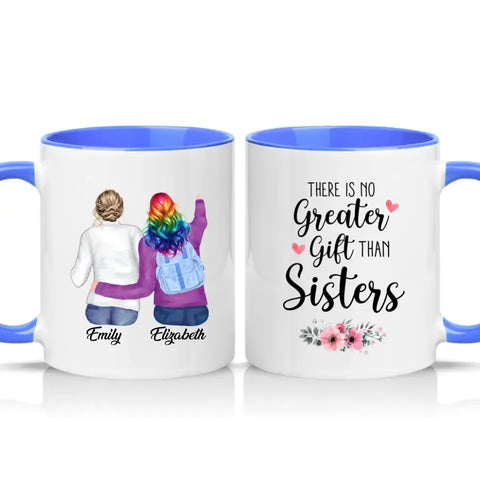 Best Friends Mug – “There Is No Greater Gift Than Sisters” Personalised Friendship Gift