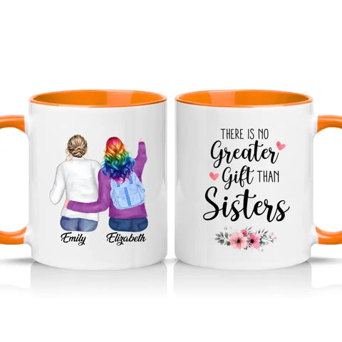 Best Friends Mug – “There Is No Greater Gift Than Sisters” Personalised Friendship Gift