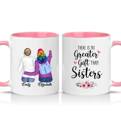 Best Friends Mug – “There Is No Greater Gift Than Sisters” Personalised Friendship Gift