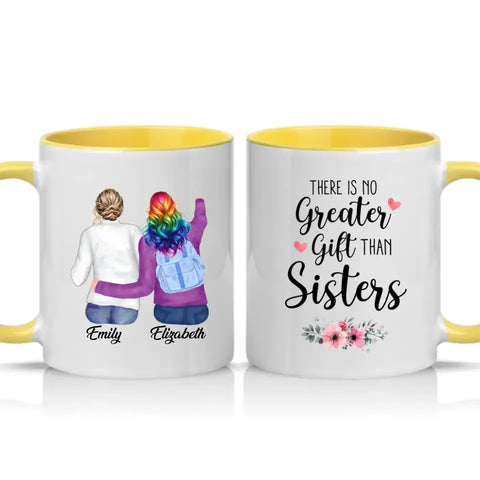 Best Friends Mug – “There Is No Greater Gift Than Sisters” Personalised Friendship Gift