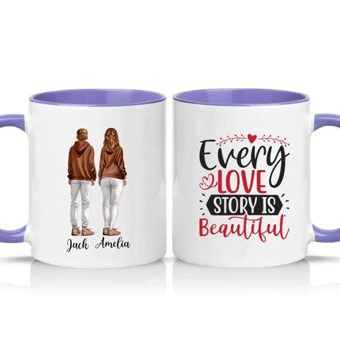 Love Story Mug – Valentine’s Day Gift for Couples