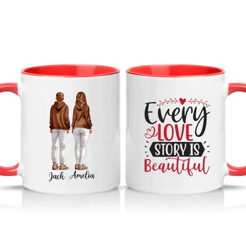 Love Story Mug – Valentine’s Day Gift for Couples
