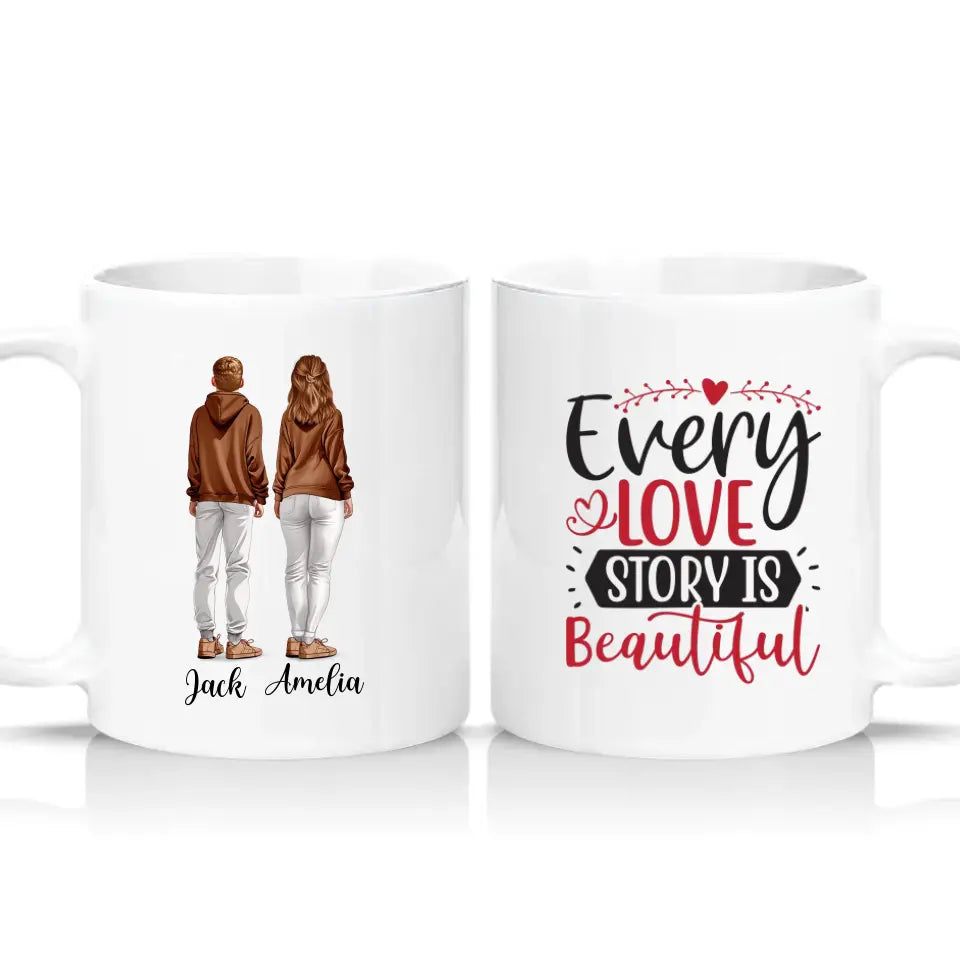 Love Story Mug – Valentine’s Day Gift for Couples