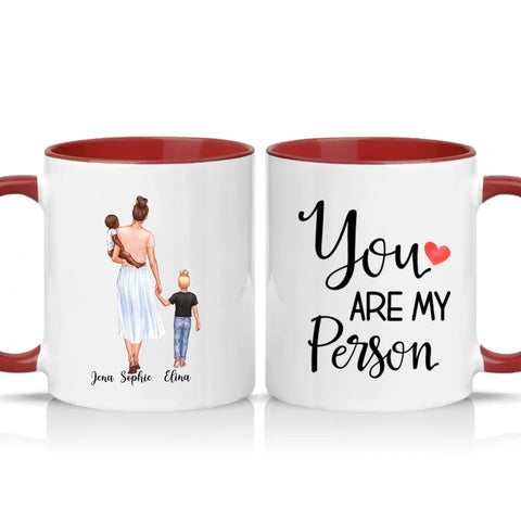 Family Mug – Mom, Son & Daughter Custom Gift