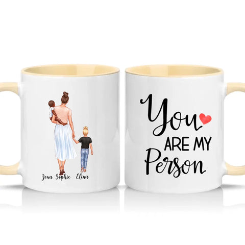 Family Mug – Mom, Son & Daughter Custom Gift