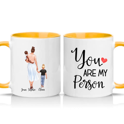 Family Mug – Mom, Son & Daughter Custom Gift