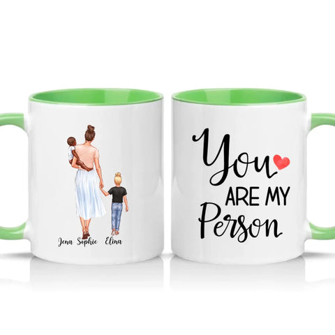 Family Mug – Mom, Son & Daughter Custom Gift
