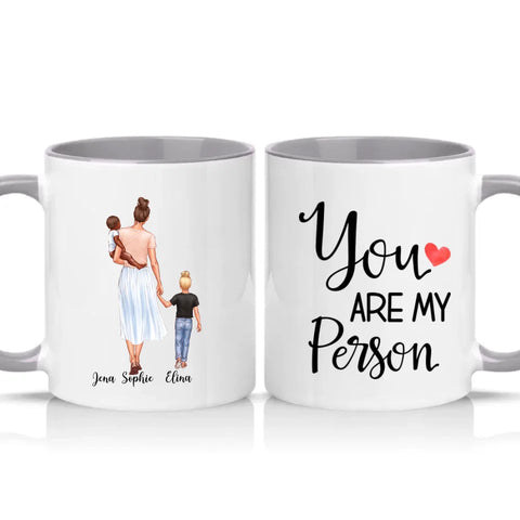 Family Mug – Mom, Son & Daughter Custom Gift