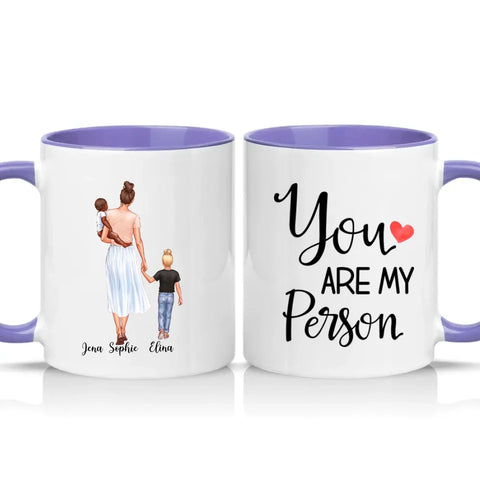 Family Mug – Mom, Son & Daughter Custom Gift