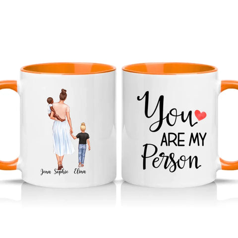 Family Mug – Mom, Son & Daughter Custom Gift