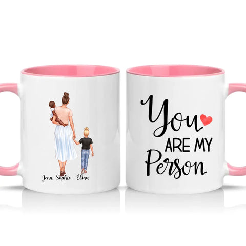 Family Mug – Mom, Son & Daughter Custom Gift