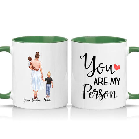 Family Mug – Mom, Son & Daughter Custom Gift