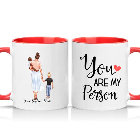 Family Mug – Mom, Son & Daughter Custom Gift