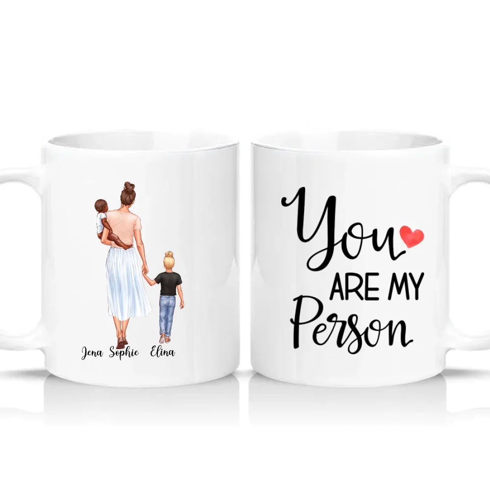 Family Mug – Mom, Son & Daughter Custom Gift