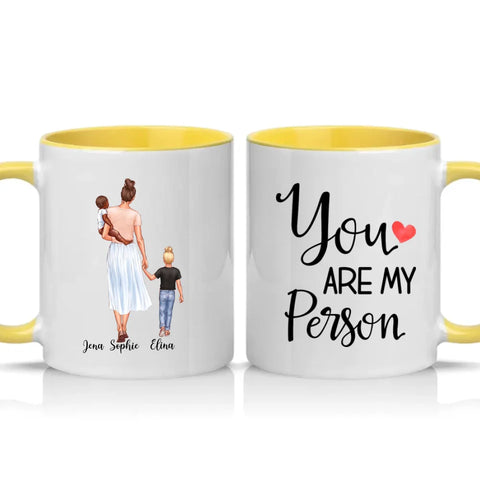 Family Mug – Mom, Son & Daughter Custom Gift