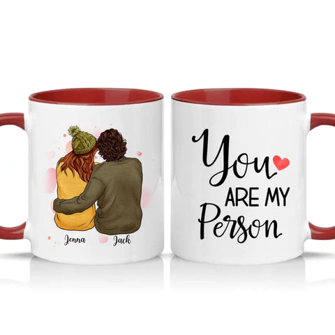 Two‑Tone Custom Personalised Couple Mug Gift UK