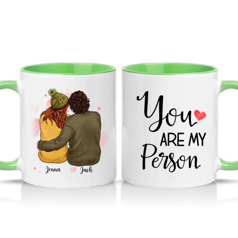 Two‑Tone Custom Personalised Couple Mug Gift UK