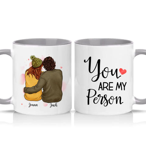 Two‑Tone Custom Personalised Couple Mug Gift UK