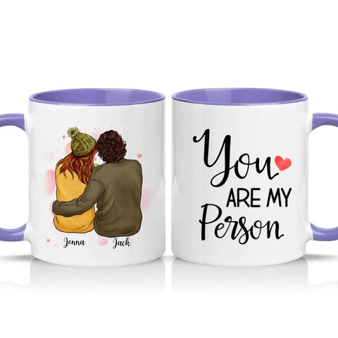 Two‑Tone Custom Personalised Couple Mug Gift UK