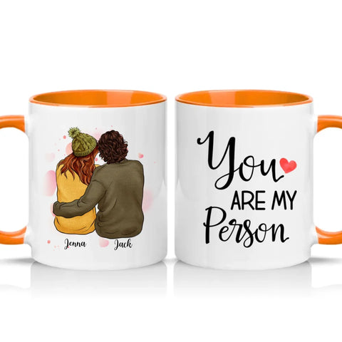 Two‑Tone Custom Personalised Couple Mug Gift UK
