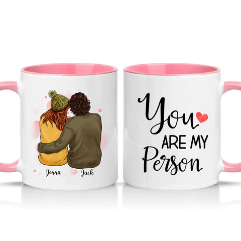 Two‑Tone Custom Personalised Couple Mug Gift UK