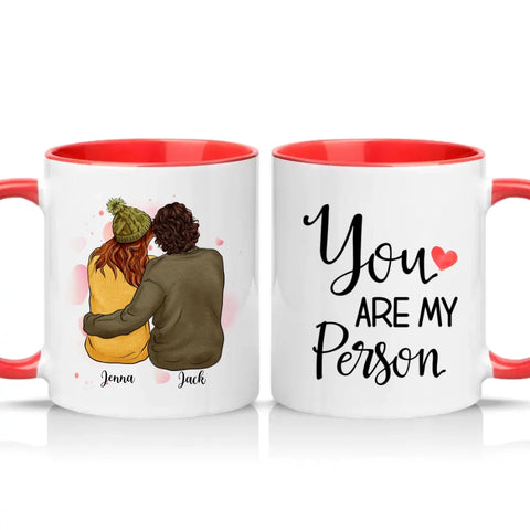 Two‑Tone Custom Personalised Couple Mug Gift UK