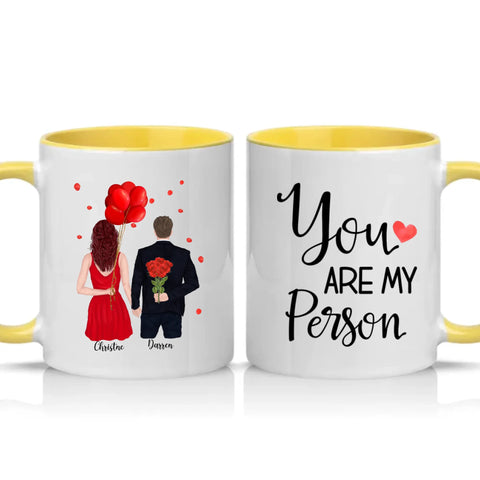 Personalized Couple Mug – You Are My Person Gift for Valentine’s Day