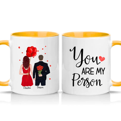 Personalized Couple Mug – You Are My Person Gift for Valentine’s Day