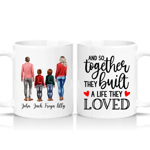 Family Love Mug – Gift for Dad Mom Two Sons UK