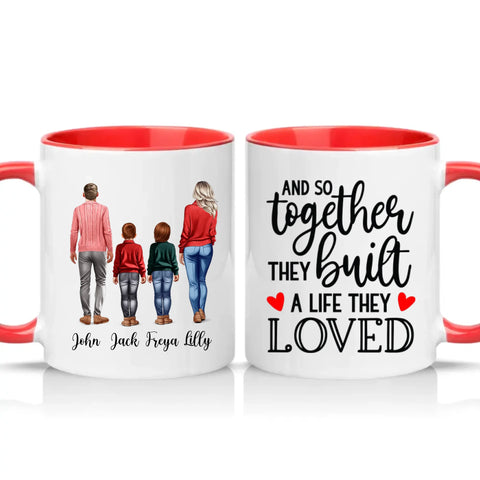 Family Love Mug – Gift for Dad Mom Two Sons UK