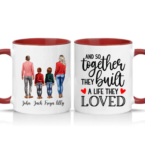Family Love Mug – Gift for Dad Mom Two Sons UK