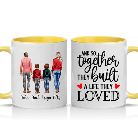 Family Love Mug – Gift for Dad Mom Two Sons UK