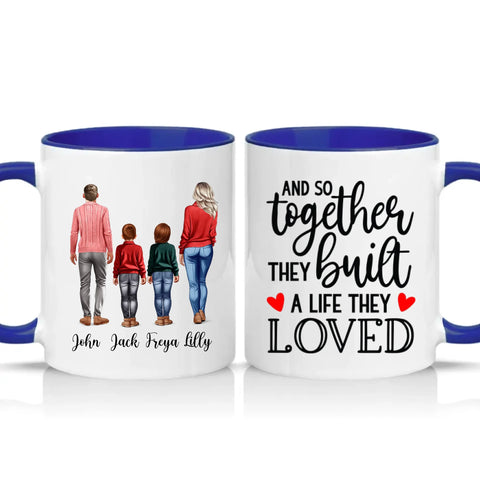 Family Love Mug – Gift for Dad Mom Two Sons UK