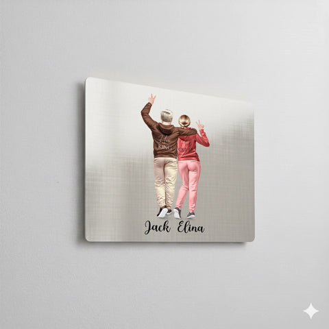 Brushed silver aluminium dye sublimation panel with satin metallic finish Brushed Silver