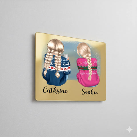 Gloss gold aluminium dye sublimation panel with metallic shine