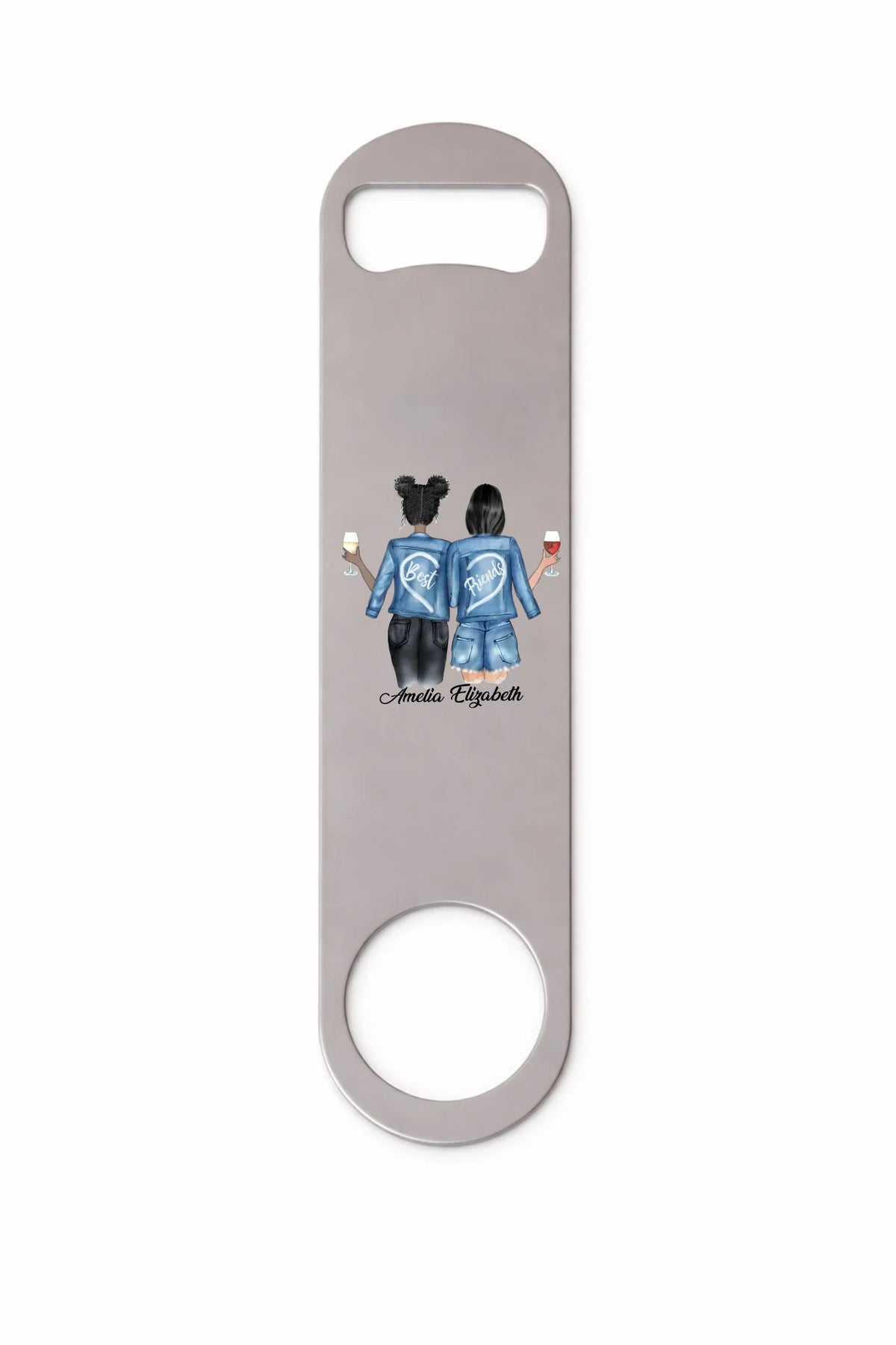 Dye Sub Bottle Opener Long Metal Brushed