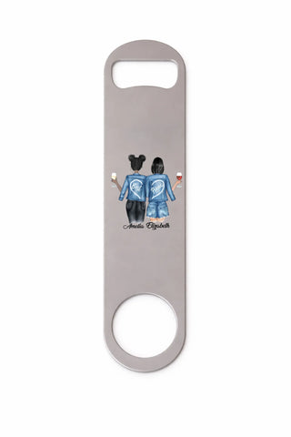 Dye Sub Bottle Opener Long Metal Brushed