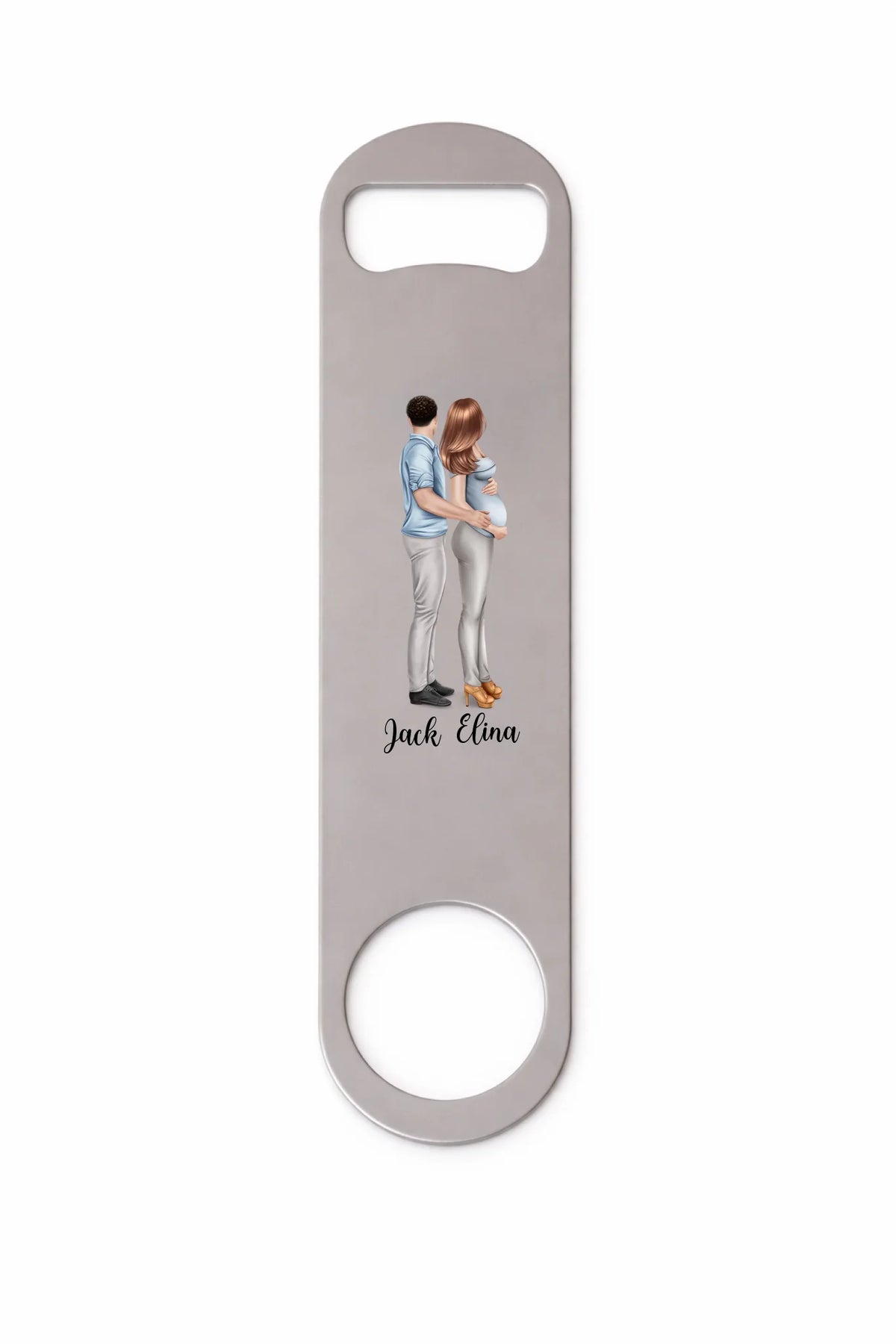 Dye Sub Bottle Opener Long Metal Brushed