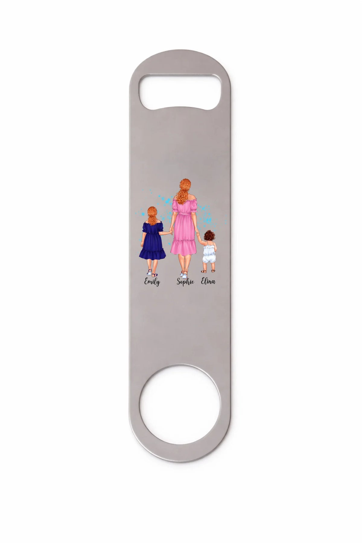 Dye Sub Bottle Opener Long Metal Brushed