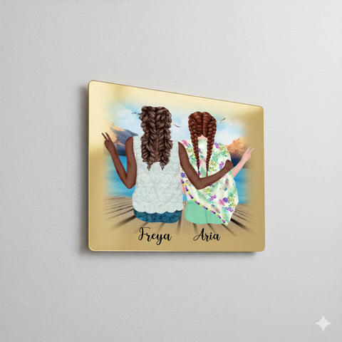 Gloss gold aluminium dye sublimation panel with metallic shine