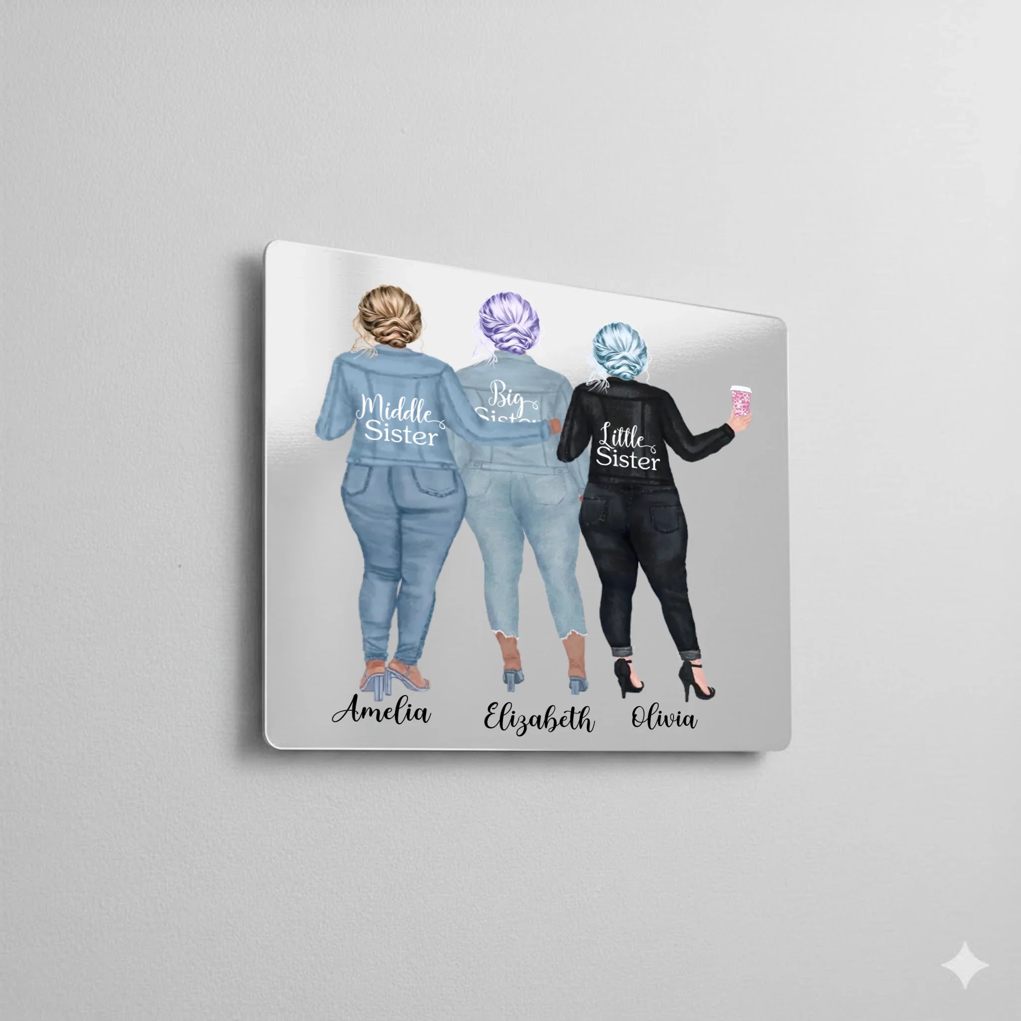 Gloss silver aluminium dye sublimation panel with reflective finish