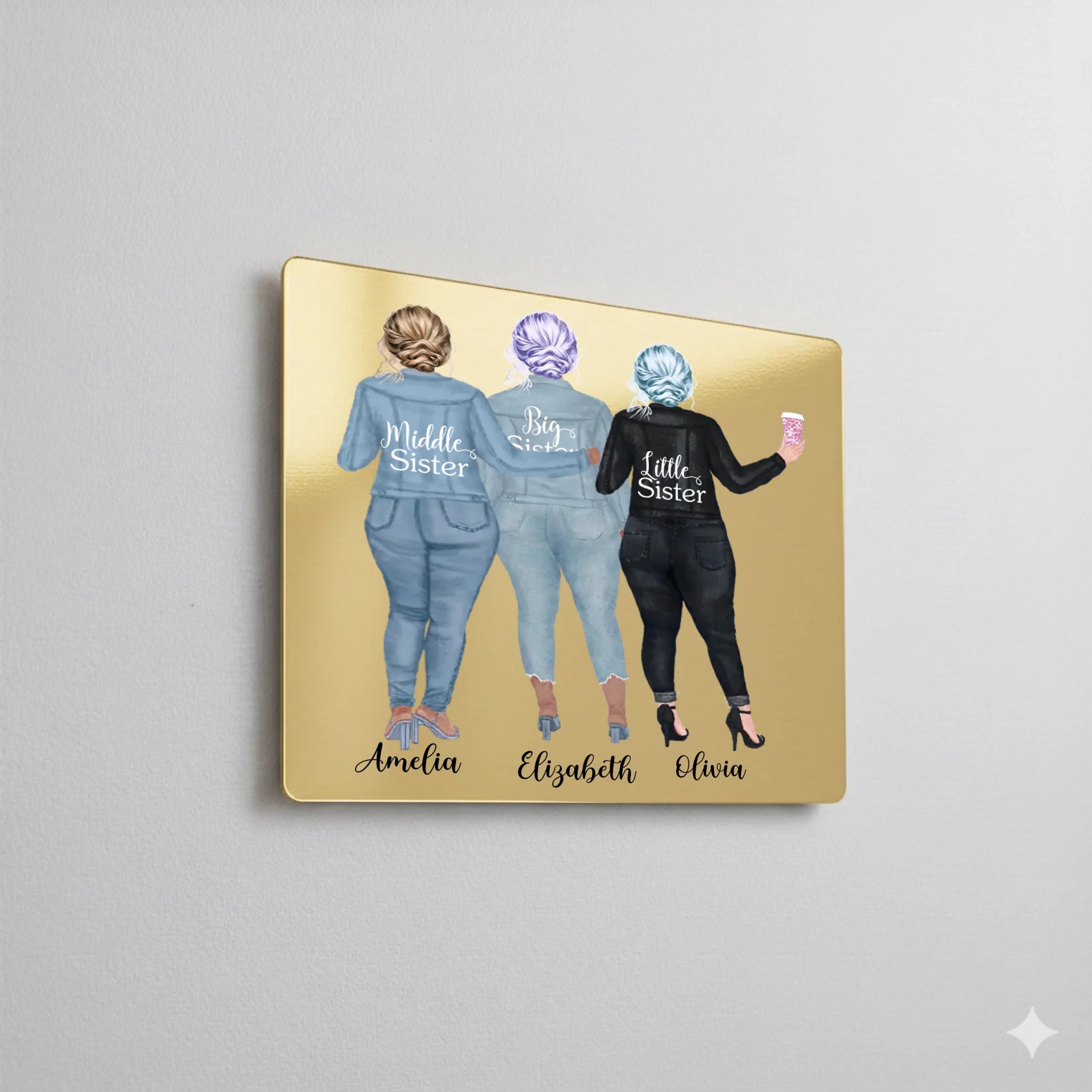 Gloss gold aluminium dye sublimation panel with metallic shine