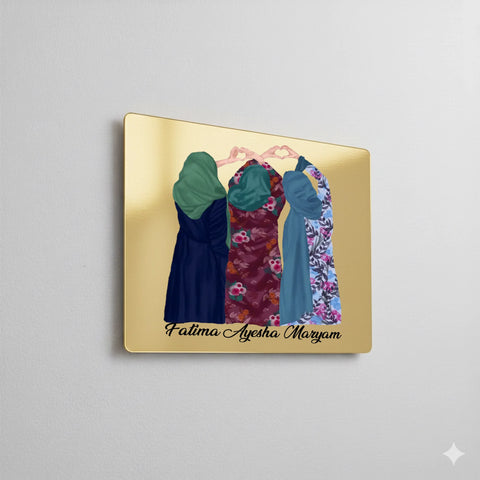 Gloss gold aluminium dye sublimation panel with metallic shine