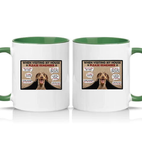 Personalised Pet House Rules Mug – Custom Photo Gift – Racing Green